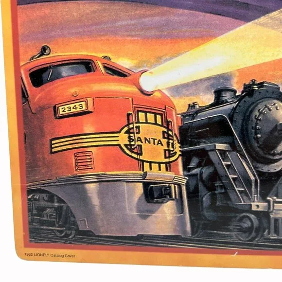 Hallmark Replica Lionel Tin Sign 1952 Catalog Cover Graphic 1998 Train Loco - Picture 3 of 16